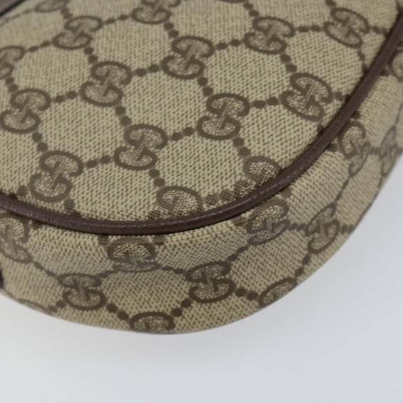 GUCCI GG Supreme Web Sherry Line Bag PVC Beige Gold 007 58 6112 Auth BA5932