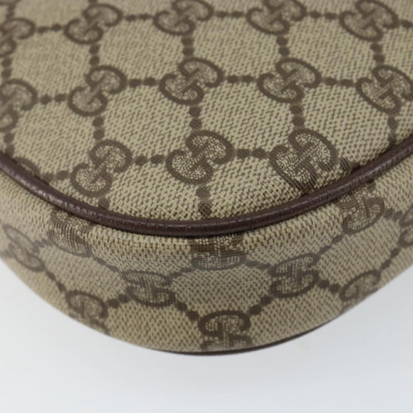 GUCCI GG Supreme Web Sherry Line Bag PVC Beige Gold 007 58 6112 Auth BA5932