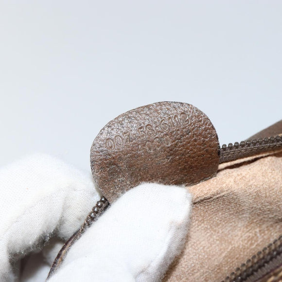 GUCCI GG Supreme Web Sherry Line Bag PVC Beige Gold 007 58 6112 Auth BA5932