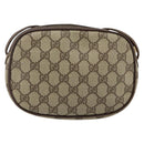 GUCCI GG Supreme Web Sherry Line Bag PVC Beige Gold 007 58 6112 Auth BA5932-3