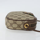 GUCCI GG Supreme Web Sherry Line Bag PVC Beige Gold 007 58 6112 Auth BA5932-4