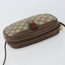 GUCCI GG Supreme Web Sherry Line Bag PVC Beige Gold 007 58 6112 Auth BA5932-6