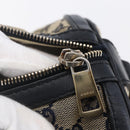 GUCCI GG Canvas Sherry Line Boston Bag 2way Navy Gold 247205 Auth BA5935-18