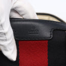 GUCCI GG Canvas Sherry Line Boston Bag 2way Navy Gold 247205 Auth BA5935-19