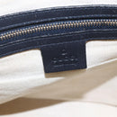 GUCCI GG Canvas Sherry Line Boston Bag 2way Navy Gold 247205 Auth BA5935-20