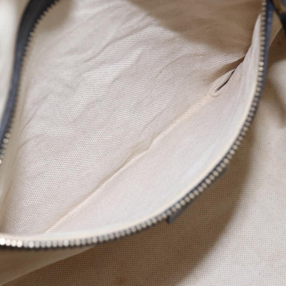 GUCCI GG Canvas Sherry Line Boston Bag 2way Navy Gold 247205 Auth BA5935