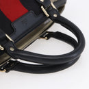 GUCCI GG Canvas Sherry Line Boston Bag 2way Navy Gold 247205 Auth BA5935-9