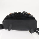 GUCCI Bamboo Backpack Suede Black Gold 003 2058 016 Auth BA5937-5