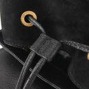 GUCCI Bamboo Backpack Suede Black Gold 003 2058 016 Auth BA5937-23