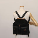 GUCCI Bamboo Backpack Suede Black Gold 003 2058 016 Auth BA5937-28