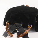 GUCCI Bamboo Backpack Suede Black Gold 003 2058 016 Auth BA5937-6