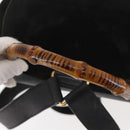 GUCCI Bamboo Backpack Suede Black Gold 003 2058 016 Auth BA5937-7