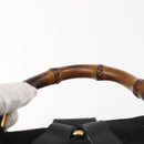 GUCCI Bamboo Backpack Suede Black Gold 003 2058 016 Auth BA5937-14