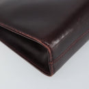 Salvatore Ferragamo Gancini Chain Shoulder Bag Leather Bordeaux Gold Auth BA5939-11