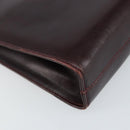 Salvatore Ferragamo Gancini Chain Shoulder Bag Leather Bordeaux Gold Auth BA5939-13