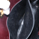 Salvatore Ferragamo Gancini Chain Shoulder Bag Leather Bordeaux Gold Auth BA5939-19