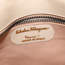Salvatore Ferragamo Shoulder Bag Leather Beige Gold Auth BA5940-12