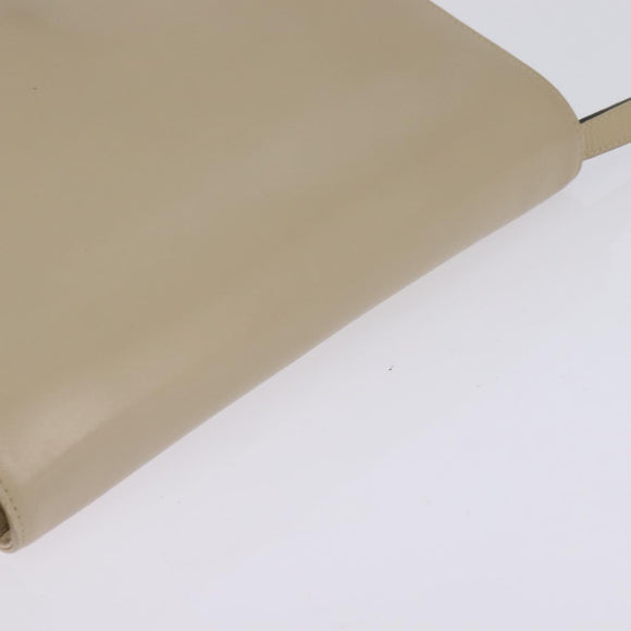 Salvatore Ferragamo Shoulder Bag Leather Beige Gold Auth BA5940