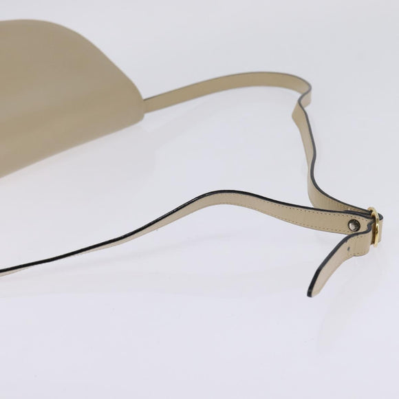 Salvatore Ferragamo Shoulder Bag Leather Beige Gold Auth BA5940