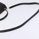 Salvatore Ferragamo Gancini Hand Bag Leather 2way Black Gold Auth BA5941-9