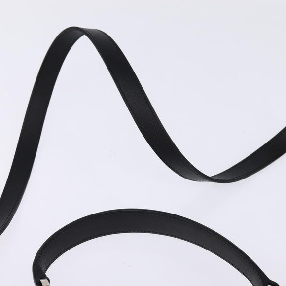 Salvatore Ferragamo Gancini Hand Bag Leather 2way Black Silver Auth BA5942