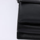 Salvatore Ferragamo Gancini Hand Bag Leather 2way Black Silver Auth BA5942-12