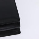 Salvatore Ferragamo Gancini Hand Bag Leather 2way Black Silver Auth BA5942-15