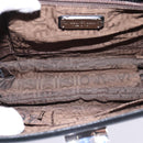 Salvatore Ferragamo Gancini Handtas Leer 2-weg Zwart Zilver Auth BA5942-10