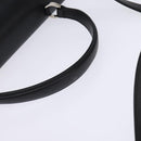 Salvatore Ferragamo Gancini Handtas Leer 2-weg Zwart Zilver Auth BA5942-7