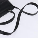 Salvatore Ferragamo Gancini Hand Bag Leather 2way Black Silver Auth BA5942-9