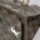 Salvatore Ferragamo Tote Bag Vinyl Brown Silver Auth BA5943-12