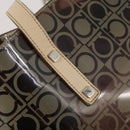 Salvatore Ferragamo Tote Bag Vinyl Brown Silver Auth BA5943-14