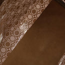 Salvatore Ferragamo Tote Bag Vinyl Brown Silver Auth BA5943-15