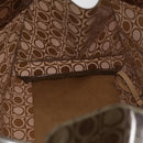 Salvatore Ferragamo Tote Bag Vinyl Brown Silver Auth BA5943-16