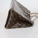 Salvatore Ferragamo Tote Bag Vinyl Brown Silver Auth BA5943-4