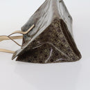 Salvatore Ferragamo Tote Bag Vinyl Brown Silver Auth BA5943-5