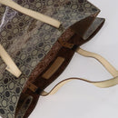 Salvatore Ferragamo Tote Bag Vinyl Brown Silver Auth BA5943-6