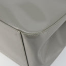 PRADA Hand Bag Enamel Gray Silver Auth BA5946-10
