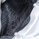 PRADA Hand Bag Enamel Gray Silver Auth BA5946-21