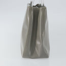 PRADA Hand Bag Enamel Gray Silver Auth BA5946-5