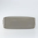 PRADA Hand Bag Enamel Gray Silver Auth BA5946-9