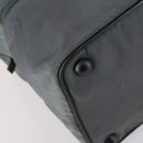 PRADA Sports Boston Bag Nylon Gray Silver Auth BA5947-16