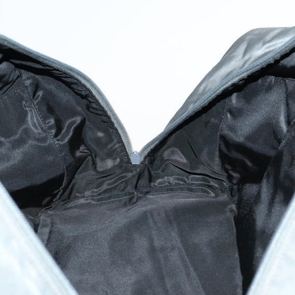 PRADA Sports Boston Bag Nylon Gray Silver Auth BA5947