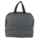 PRADA Sports Boston Bag Nylon Gray Silver Auth BA5947-13