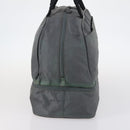 PRADA Sports Boston Bag Nylon Gray Silver Auth BA5947-3