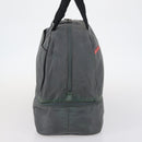 PRADA Sports Boston Bag Nylon Gray Silver Auth BA5947-4