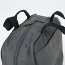 PRADA Sports Boston Bag Nylon Gray Silver Auth BA5947-6