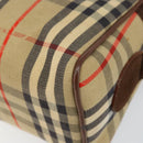 Burberrys Nova Check Shoulder Bag Canvas Beige Gold Auth BA5948-10