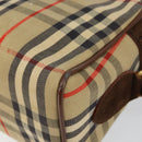 Burberrys Nova Check Shoulder Bag Canvas Beige Gold Auth BA5948-12