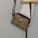 Burberrys Nova Check Shoulder Bag Canvas Beige Gold Auth BA5948-22